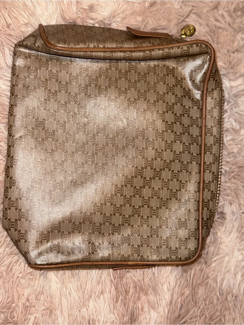 Vintage CELINE Macadam Monogram Vanity Cosmetic Case